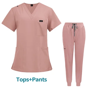 Wholesale New Fashion Scrub Uniform Unisex Quick-drying Short-sleeved Surgical Suit for Nurses Doctors Hospital Work Uniforms