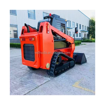 Export crawler small loading forklift/wheeled four-wheel drive gasoline small forklift/mini multi-function skid steer loader