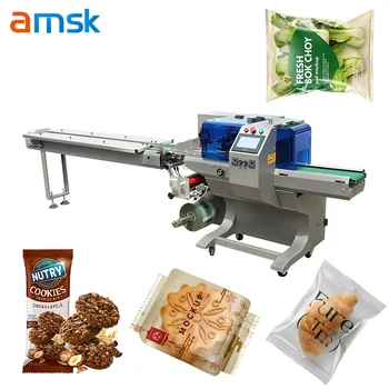 BG-350 Automatic High Speed Multifunctional Pillow Packing Machine Factory Burger Parts Cookie Book Packing Machine