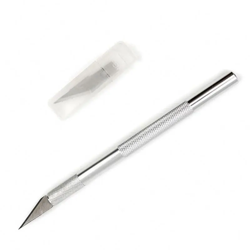 K328 Metal Handle Scalpel Blade Knife Wood Paper Cutter Craft Pen Engraving Cutting Supplies DIY Knife