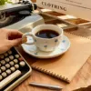 Blue floral-coffee cup and saucer