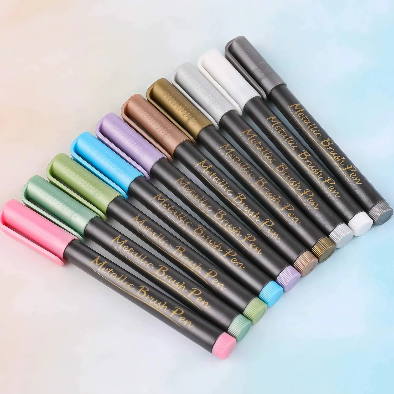 Metallic Marker Pens, Set of 10 Colors Paint Markers for Black Paper, Rock  Paint