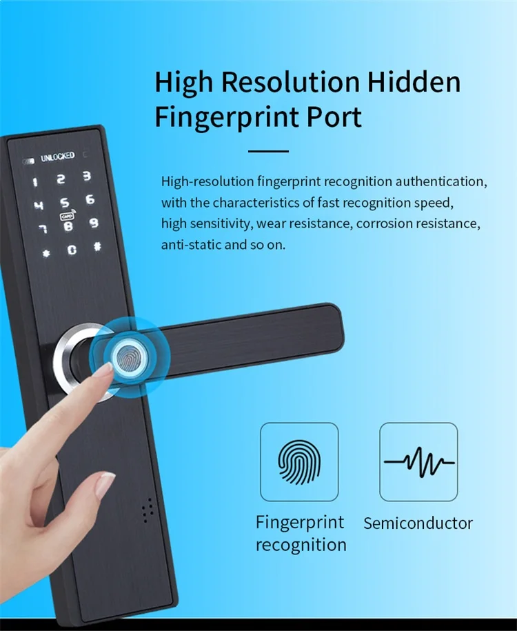 Lanbon WiFi Smart Door Lock with Remote Control Electronic Digital Fingerprint APP Password Automatic Security System