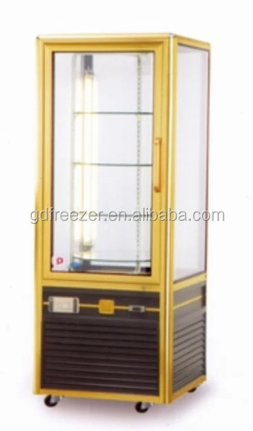 Supermarket Bakery Refrigerated Display Cases Rotating Cake Display Fridge