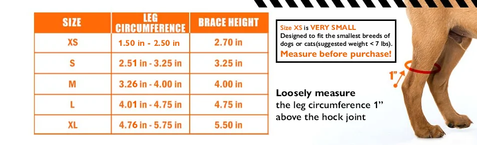 Leg Brace for Dogs With Metal Spring Inserts And Reflective Straps Joint Protection Various Sizes