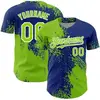 Neon Green and Royal Blue