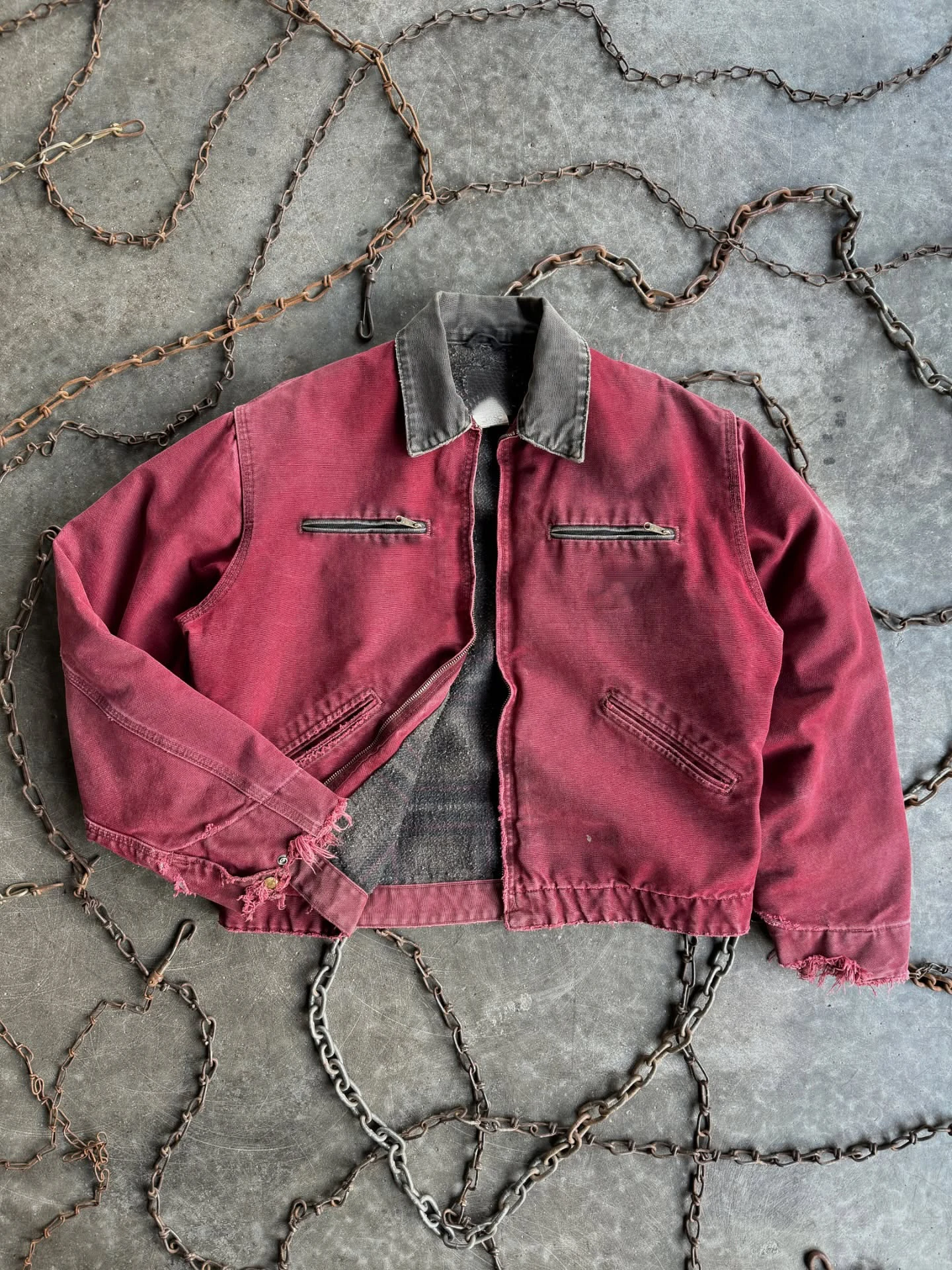 SALATI Wholesale Streetwear Custom Designer Vintage Jean Coats Winter Embroidered Patch Oversize Work Denim Jean Zip Jacket gallery 2