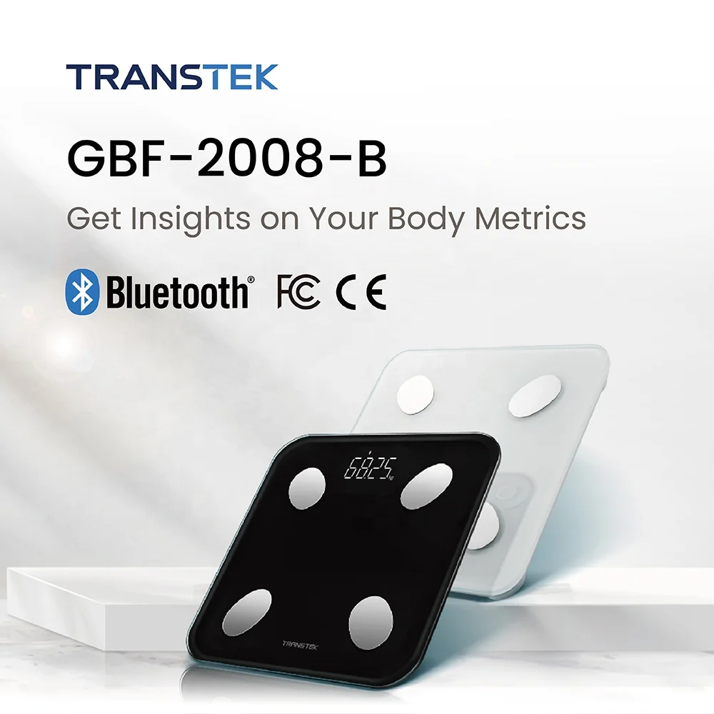 TRANSTEK Telehealth Monitoring BLE Connectable Body Fat Composition Analysis Device Bluetooth Remote Monitoring Body Fat Scale
