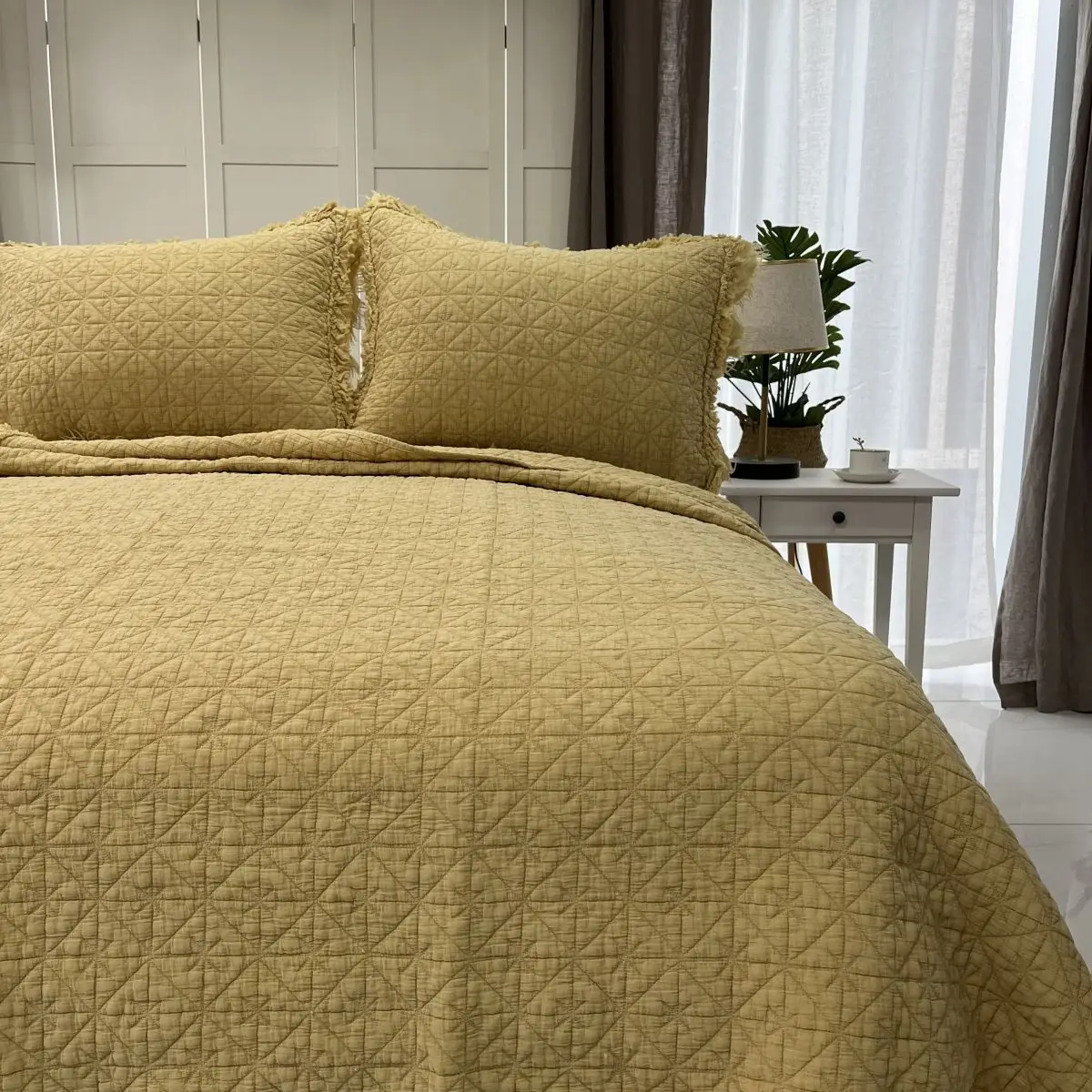 OEKO TEX Embroidery Quilts Bedding Bedspreads Cotton king Queen Size Quilted Bedspread Set Double Quilts With Free Shipping