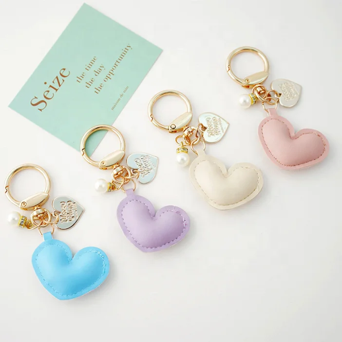 Portachiavi A Cuore Per Coppie FORUBUS - Ciondolo Assemblato A Metà - Blu E Rosa/Nero - Gioiello Regalo Di Coppia