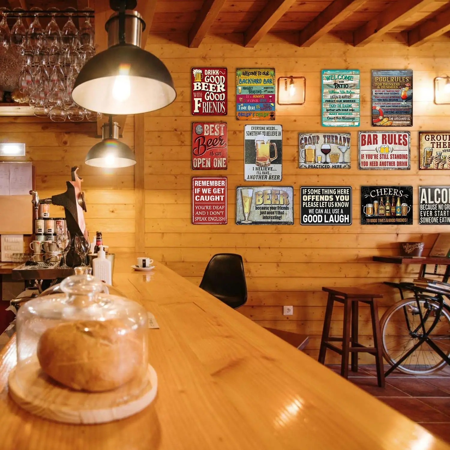 SRongmao Insegna In Metallo Per Parete 20x30 Cm - 'Father Used To Say...' - Decorazione Ironica Per Bar, Garage E Man Cave