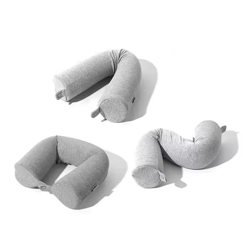 JYM Custom Long Pillow Twist Memory Foam Roll Travel Neck Support Pillow Multi-Function for Neck Back and Leg Rest