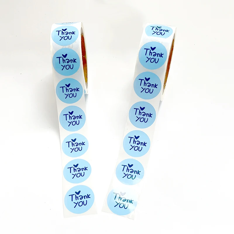 High Quality Waterproof Thank You Jar Sticker Packaging Transparent Waterproof Material Label Custom Logo Stickers Sheet