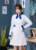 blue bow long sleeve