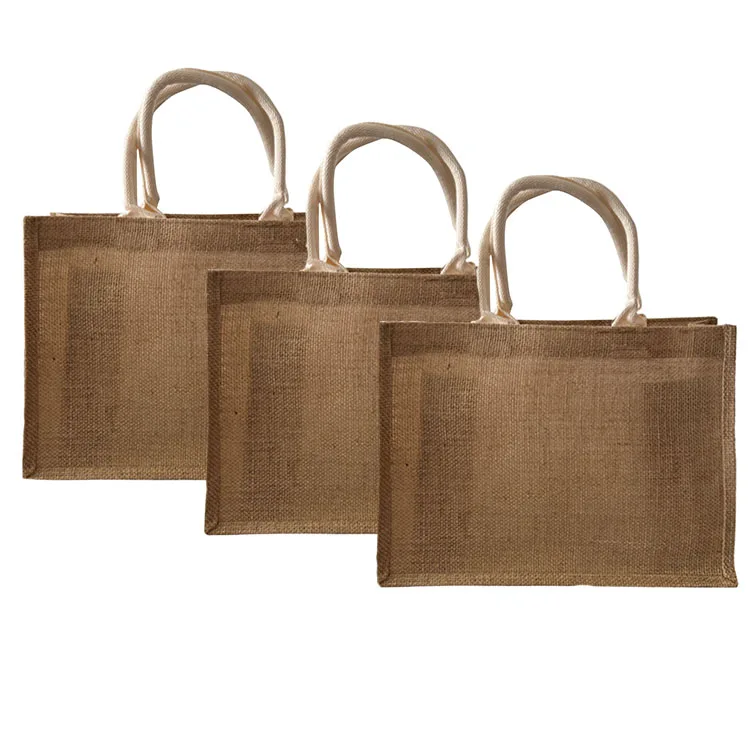 Manufacturer High Quality Burlap Tote Organic Jute Shopping Sackcloth