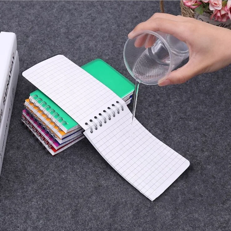 Customized Plastic Cover Recycled Stone Paper Waterproof Coil Spiral A5 Notebook