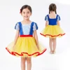 Abito Tutu Blu Giallo per Bambine