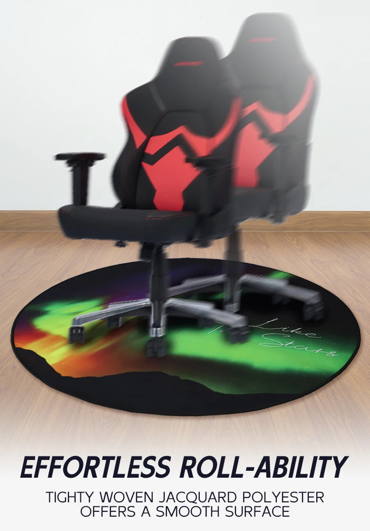 Non Slip Gaming Chair Mat with Logo Made of Nylon for Floor Protection details