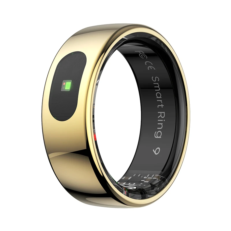 2025 New 5ATM Smart Ring R08 with Touch Pad, Gold Black Silver Chip RTL8762ESF Skin Temp aperçu 6