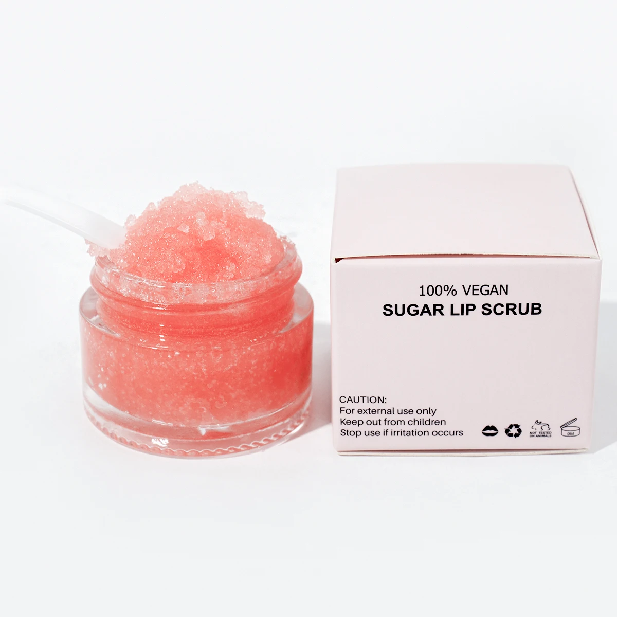 Lip Scrub Wholesale Custom Private Label Organic Vegan Cute Sugar Rose