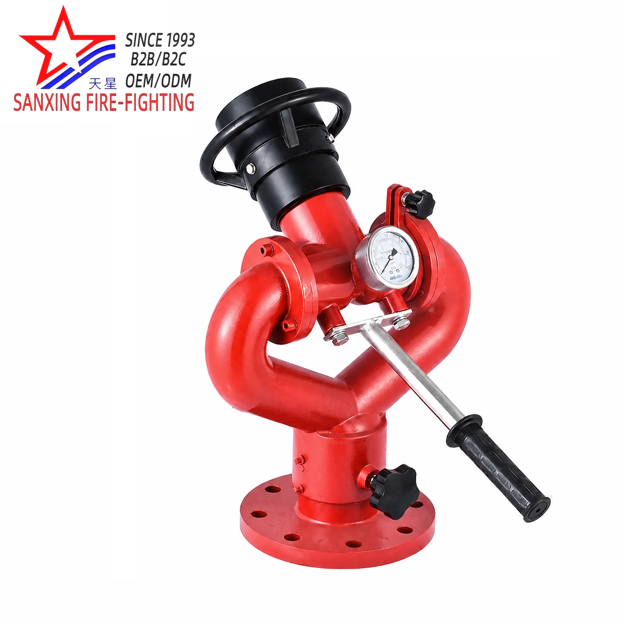 Tianxing PS Series Fixed Fire Monitor Fire Fighting Gun DN100/DN80 Aluminum Alloy Durable Flexible Flow Rate 20/30/40/50 L/s for