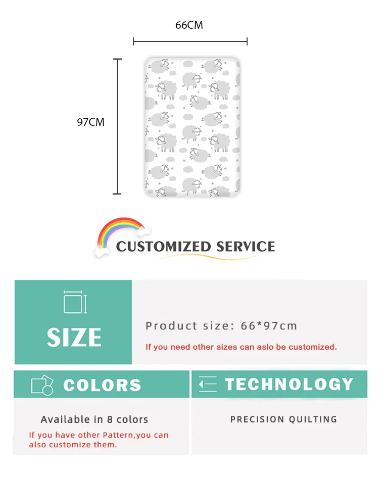 Factory Wholesale Cheap Price Breathable Bamboo Fiber Removable Waterproof Mattress Protector for Baby Crib details