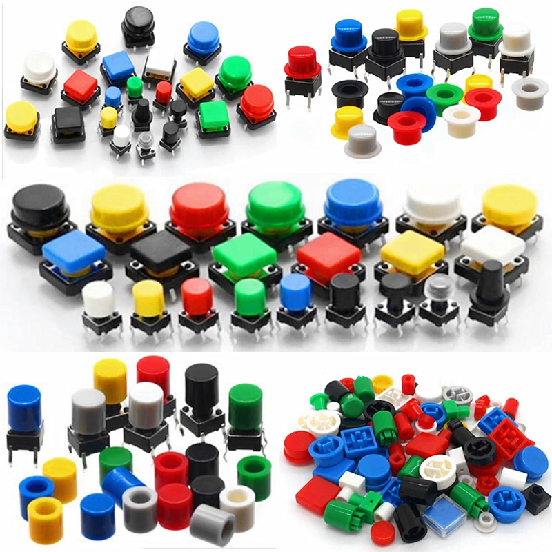 UNIBRIDGE Mini Power Push Button Switches Cover for 2 3 4 5.2 6 7 8 9 10 12 PCB Toggle Capable