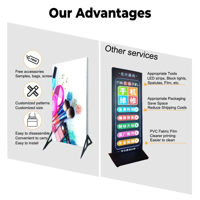 product custom size logo aluminum frame led backlight display stand background trade show fabric backdrop led backlit seg light box-5