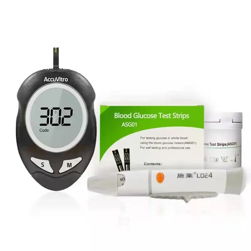 Blood Glucose Meter Contains 50 test strips 50 blood collection needles 1 cloth bag 1 blood collection pen 1 set of equipment