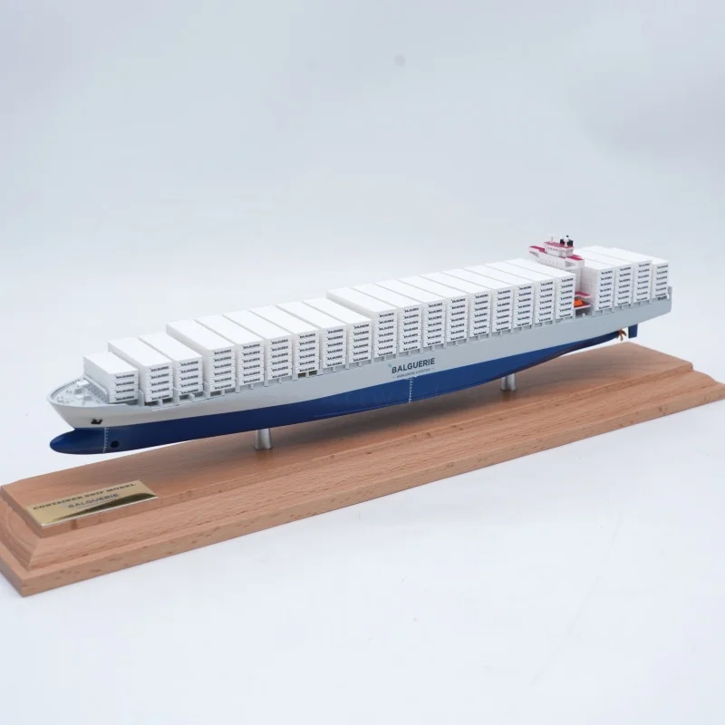 【LAC】O.A.S Factory's Handmade Scale Boat Model 1:1000 Scale  Ship Model Ornament Customized 35cm BALG Container Ship Model