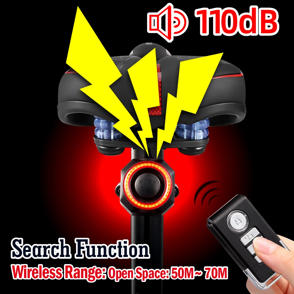 Padonow Wireless Remote Bike Alarm: 115Db Super Loud Bicycle Vibration Motion Sensor Siren Anti Theft Security System Motorcycle