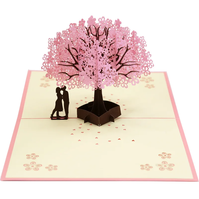 3D Pop Up Greeting Cards with Envelope Post Card for Birthday Valentine' Day 