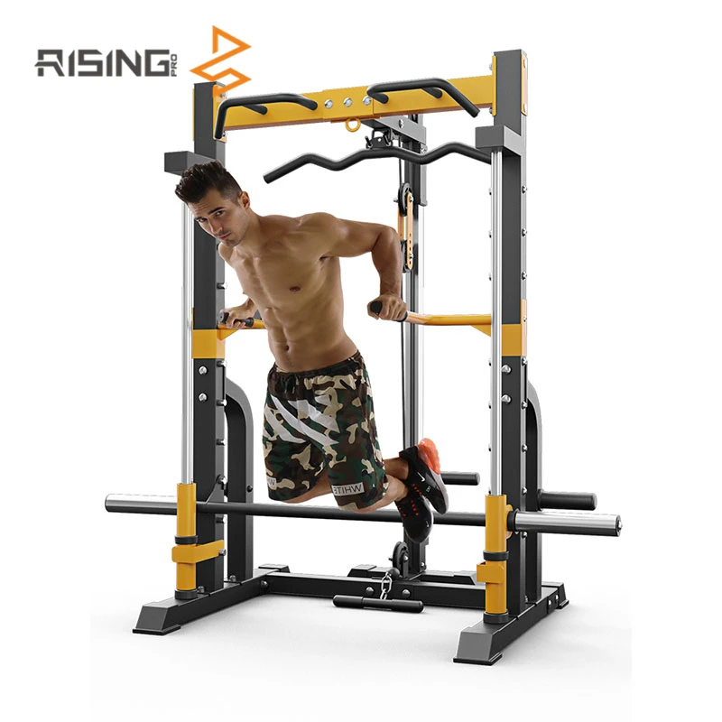Рост Профессиональный домашнего использования оборудования для фитнеса скамья для пресса mulsmith машина тренажерный зал, стойка для приседаний Смит машина с функциональный тренер