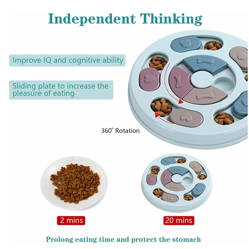 Pet Dog Puzzle Toy Dog Food Puzzle Slow Feeder Toy Dog Treat Interactive IQ Training Puzzle Level 2 Game Feeding Toys