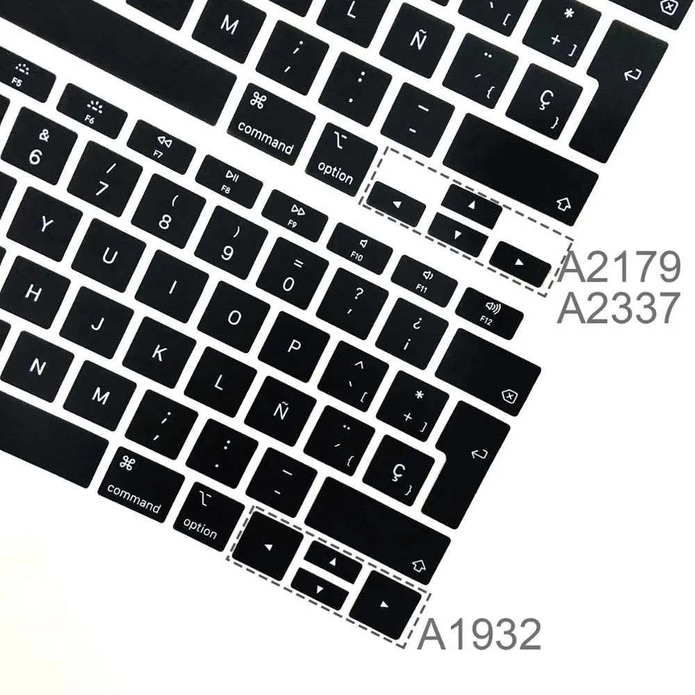 Французский испанский чехол для клавиатуры Macbook Air13 M1 A2337 Защитная пленка ноутбука 2020 13Air наклейка на клавиатуру A1466 A1932
