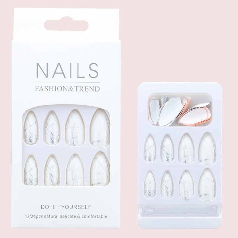BYS Press On Manicure/Nails Hint Of Glam Ballerina 28pc 28EA | Woolworths