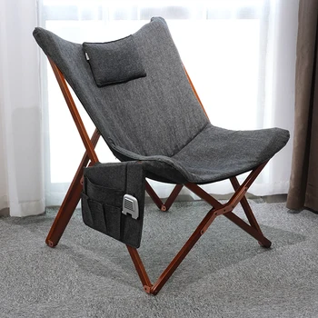 HStex Folding Camp Butterfly Chair Wood Folding Camping Chair