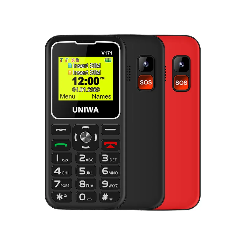 V171 Elderly Senior Ultra-Compact Cell Phone with Voice Changer and SOS Function Features