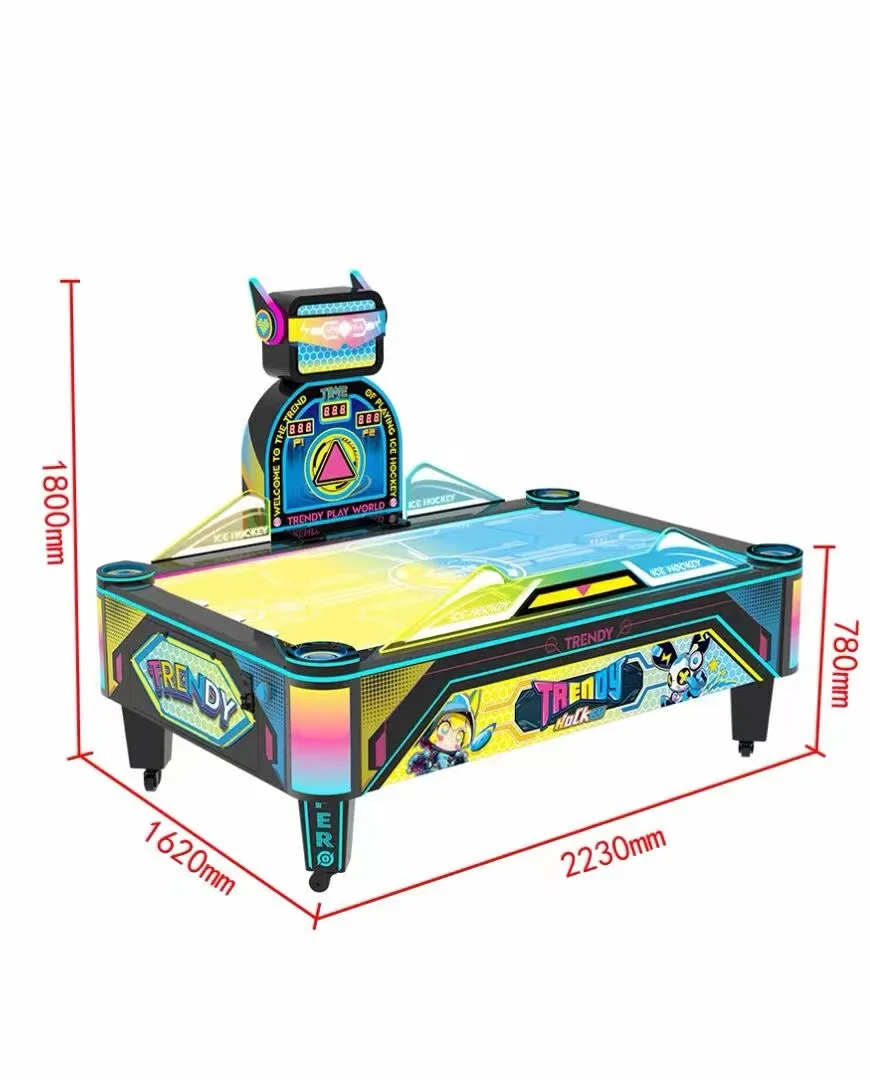 Funpark 2-Player Indoor Arcade Amusement Machine Coin Operated Sports Air Hockey Game Center Mini Wooden Features Board Material supplier