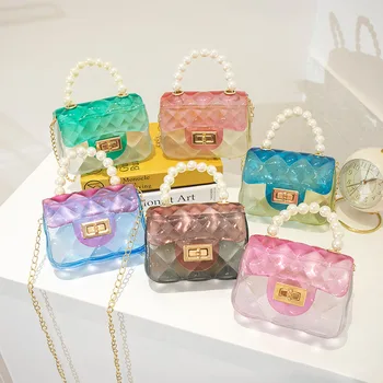 Designer Handbag Mini Shoulder Bag Colorful Pvc Hand Bag Women Famous Brands Clear Handbag Fashion Bag Transparent Jelly Purse