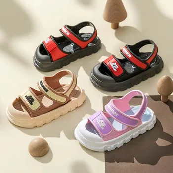 New Children's Sandals Boys Girls Light Shoes Beach Baby Sandale Toddler Cool Breathable Cartoon Soft Sole Cute Shoes