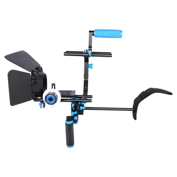 YELANGU Camera DSLR Shoulder Mount Rig With Quick Release Baseplate, Follow Focus, Matte Box detail image