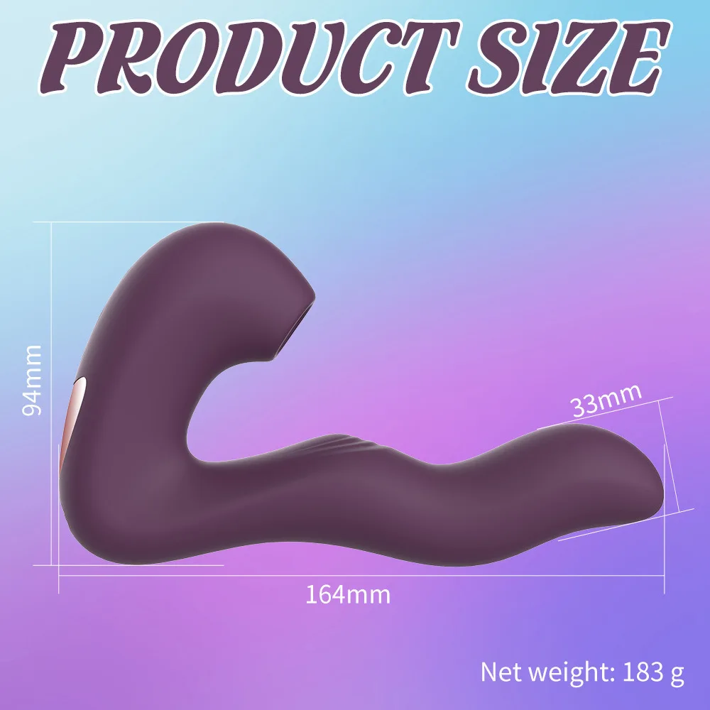 3-in-1 G-spot And Clitoral Vibrator With Sucking And Beating Modes_voghion.com
