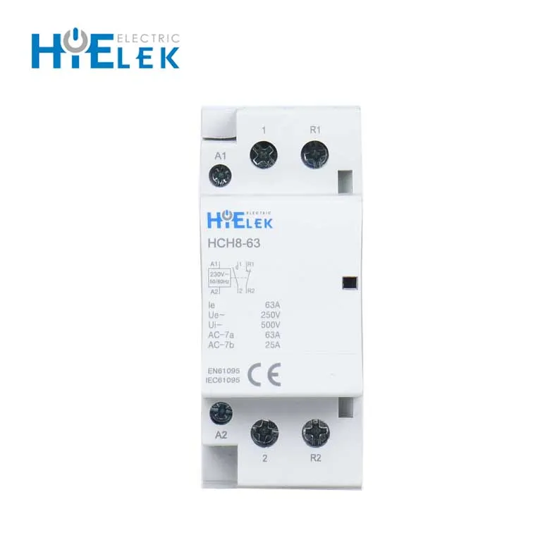 Professional Design Single Phase Contactor 230V AC Magnetic 2 Pole 2NO Contactor 32A 40A 63A