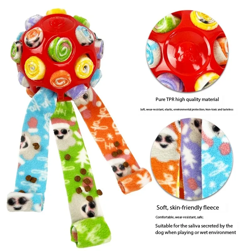 Colorful Dog Puzzle Toys Interactive Dog Slow Feeder Toy Dog Snuffle Ball factory