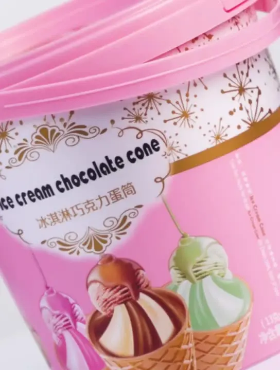 Сладости для печенья, мороженого в коробочке, яйцо, конусное перемешивание, жареный шоколад, смешанный вкус, закуска