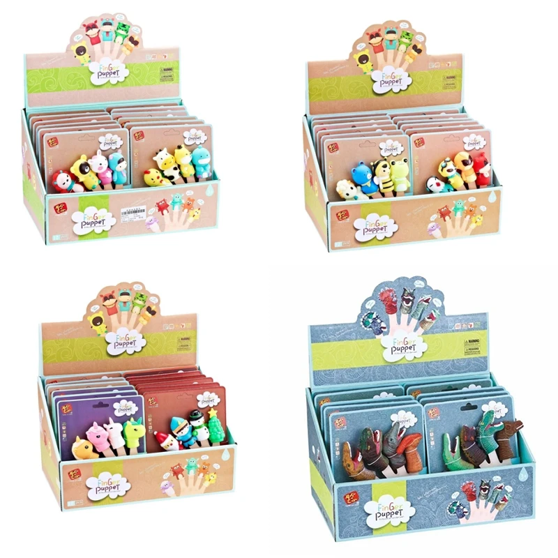 Игрушка для ролевых игр, мягкая пластиковая игрушка, виниловые куклы на пальцы единорога для детей