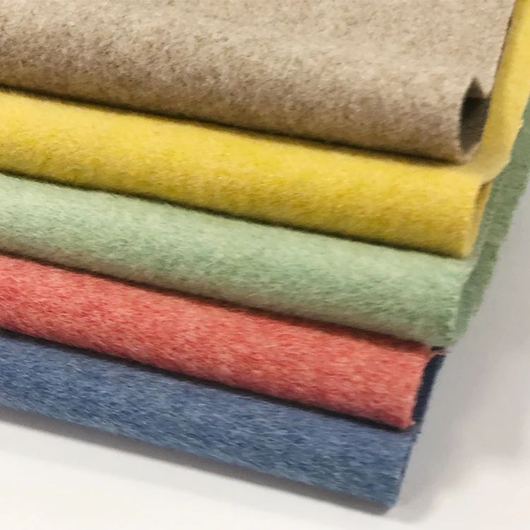 2022 New Product 100% Wool Alpaca Velvet Flannel Fleece Coat Fabric Woven Yarn Dyed Pattern for Girls' Jackets and Suits