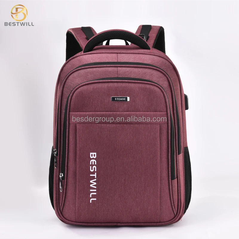 Bestwill Custom Waterproof Mochila Computer Men Business Nylon With Usb