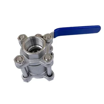 Stock High-Quality BSTV 3PC Ball Valve -4in (DN00) 316 SS, Manual Control for Various Media: Gas, Water, Oil